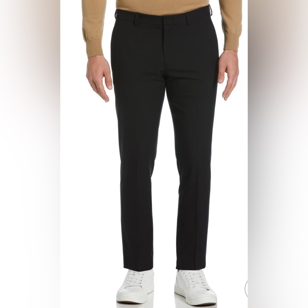 Perry Ellis Black Slim Fit Trousers 36x30